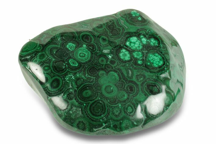 Flowery Polished Malachite Specimen - Great Eyes #255199